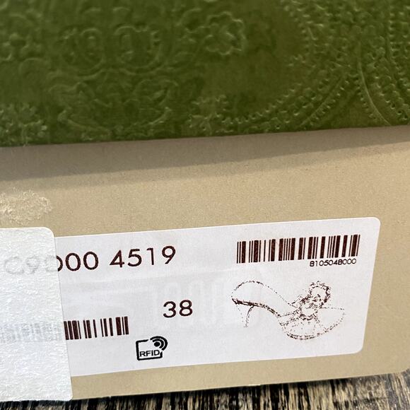 Rare! Gucci Crystal GG Logo Strappy Heeled Sandal Blue 38 - Picture 3 of 9